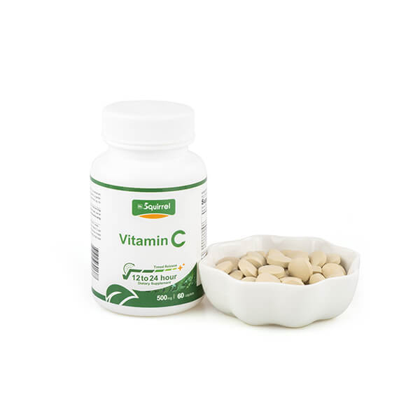 La vitamine C 500 mg 60 comprimés comprimés à libération contrôlée pour le blanchiment de la peau