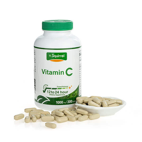 La vitamine c 1000mg 300 comprimés ont soutenu les caplets de libération pour l'immunodéficience