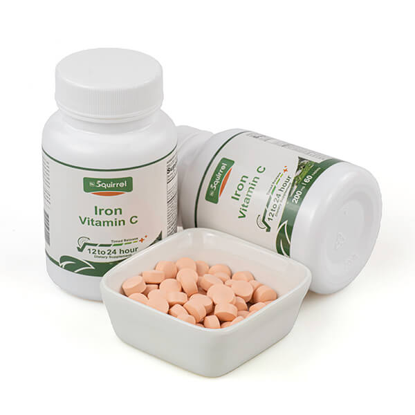 Vitamine C 200 mg avec fer 50 mg 60 comprimés Comprimés à libération prolongée
