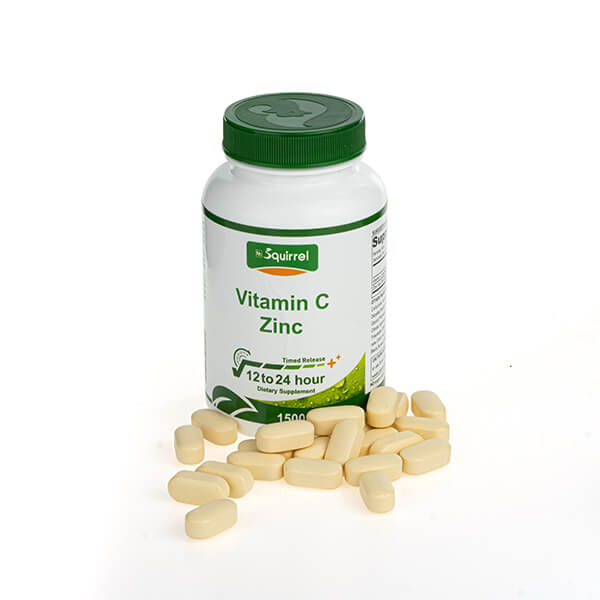 Vitamine C 1000 mg et zinc 15 mg 300 comprimés suppléments de libération de synchronisation avec la marque de distributeur