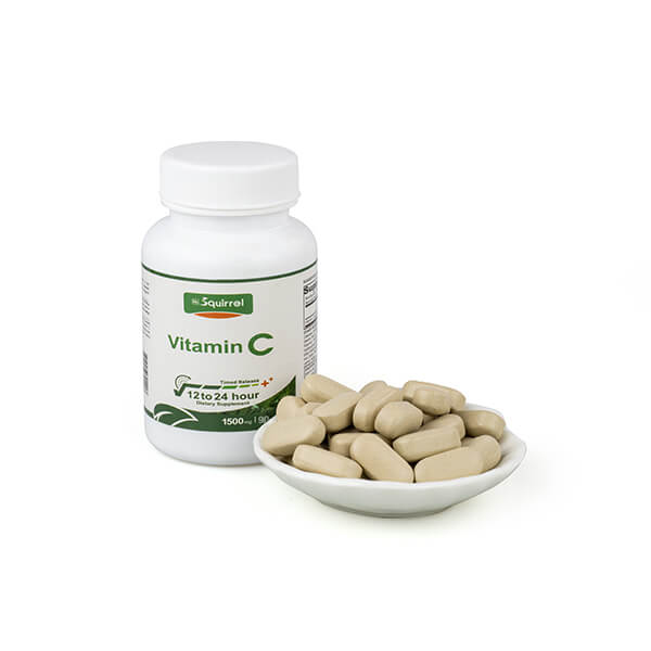 Vitamine C 1500mg 90 Comprimés Booster Immunitaire Caplet à Libération Prolongée