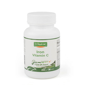 Vitamine C 200 mg avec fer 50 mg 30 comprimés Caplet à libération contrôlée