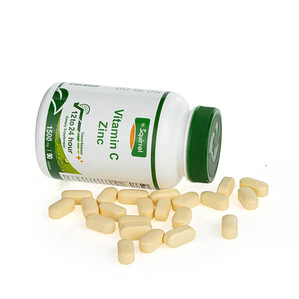 Vitamine C 1000 mg avec du zinc 15 mg 90 comprimés comprimés à libération prolongée